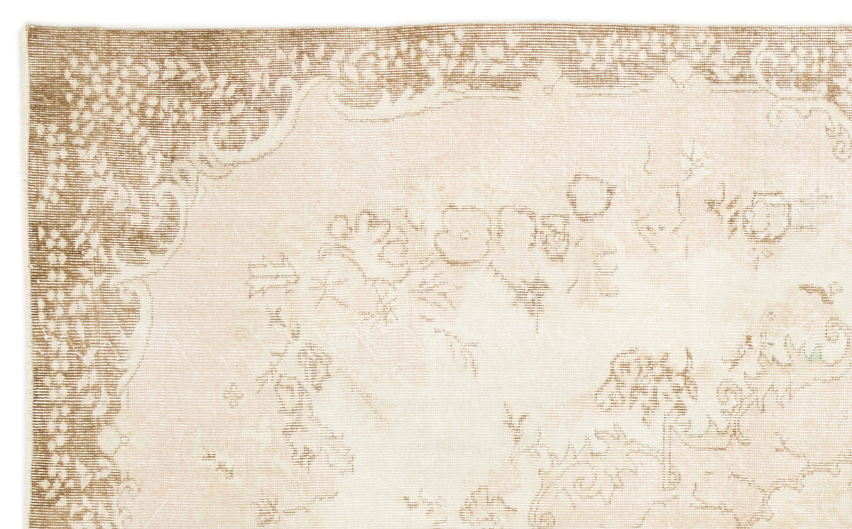 Beige Over Dyed Vintage Rug 5&#39;11&#39;&#39; x 9&#39;8&#39;&#39; ft 180 x 295 cm
