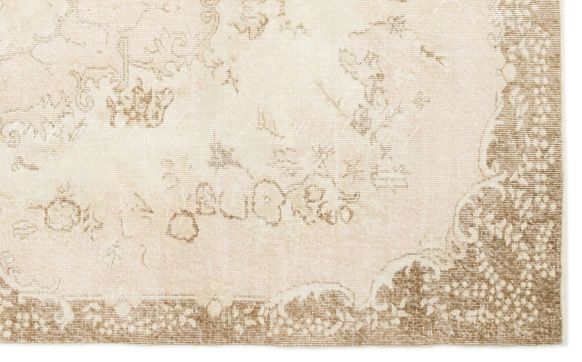 Beige Over Dyed Vintage Rug 5&#39;11&#39;&#39; x 9&#39;8&#39;&#39; ft 180 x 295 cm