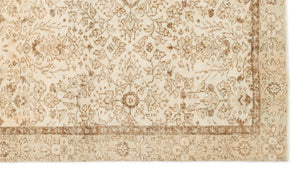 Beige Over Dyed Vintage Rug 5'3'' x 8'12'' ft 160 x 274 cm