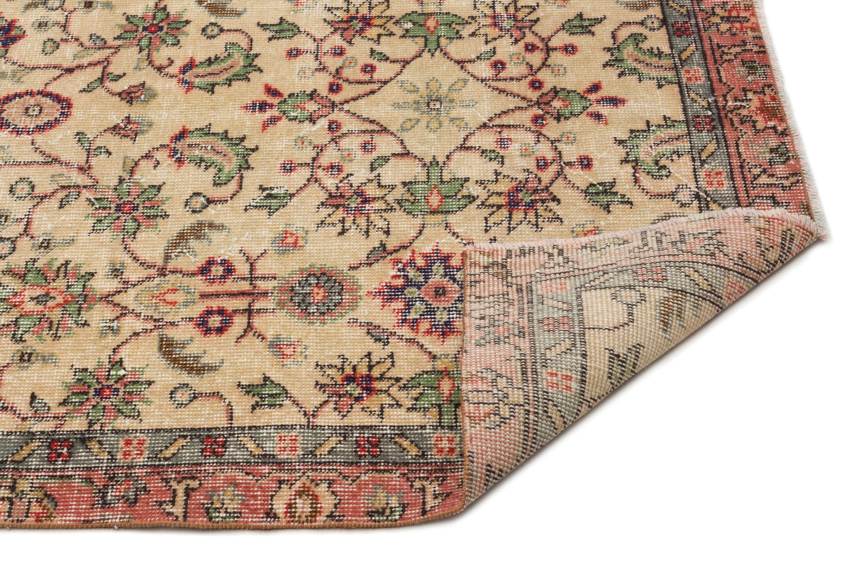 Naturel Over Dyed Vintage Rug 5&#39;5&#39;&#39; x 9&#39;6&#39;&#39; ft 166 x 290 cm