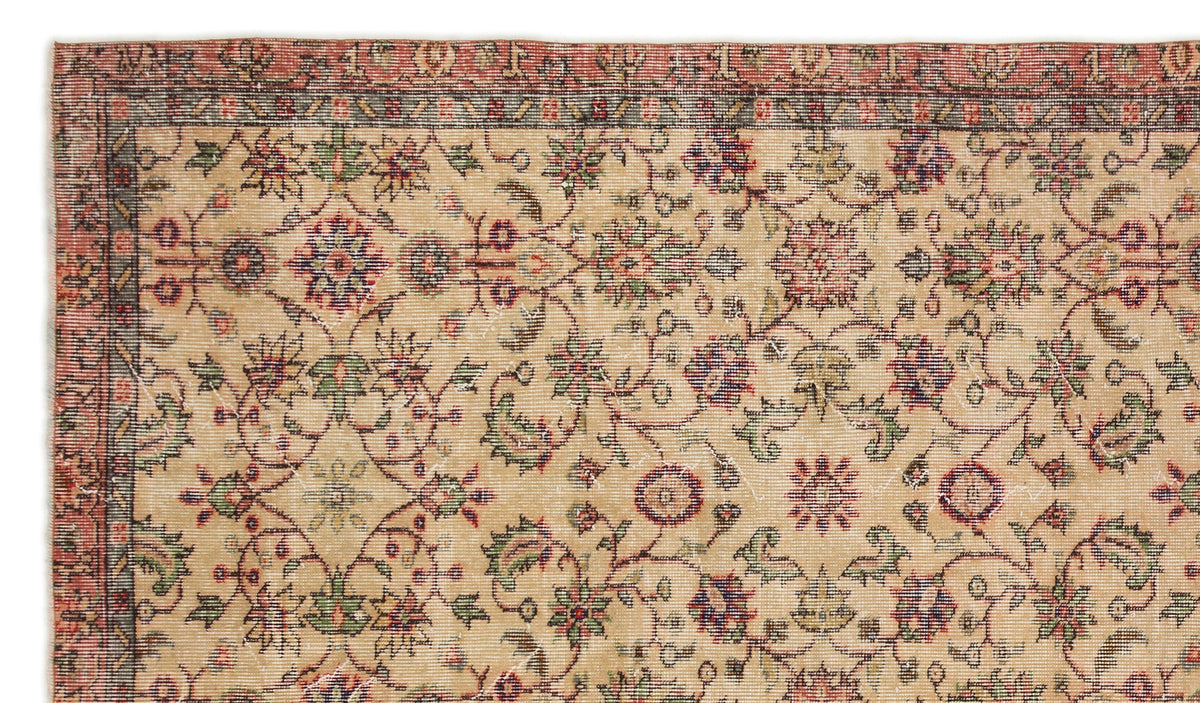 Naturel Over Dyed Vintage Rug 5&#39;5&#39;&#39; x 9&#39;6&#39;&#39; ft 166 x 290 cm