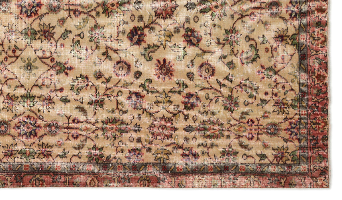 Naturel Over Dyed Vintage Rug 5&#39;5&#39;&#39; x 9&#39;6&#39;&#39; ft 166 x 290 cm