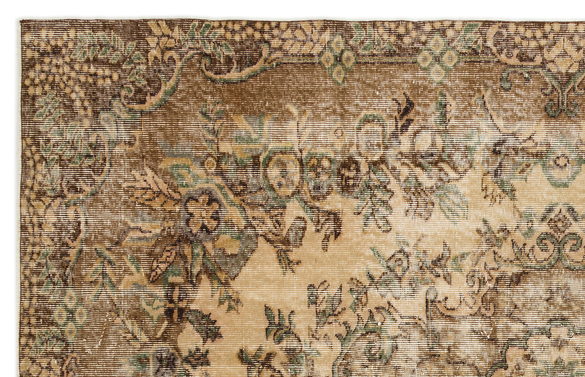 Naturel Over Dyed Vintage Rug 5&#39;8&#39;&#39; x 9&#39;1&#39;&#39; ft 173 x 278 cm