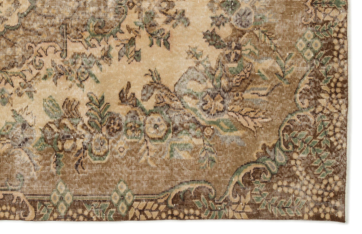 Naturel Over Dyed Vintage Rug 5&#39;8&#39;&#39; x 9&#39;1&#39;&#39; ft 173 x 278 cm