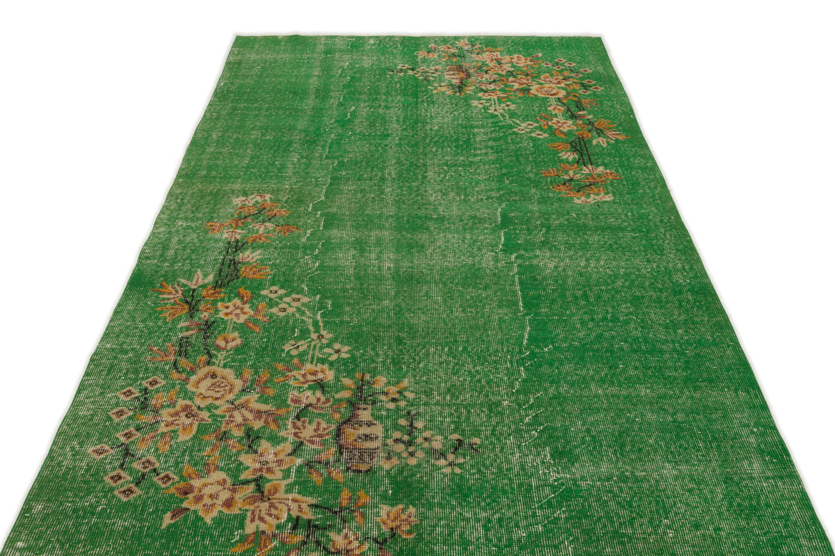 Naturel Over Dyed Vintage Rug 5&#39;1&#39;&#39; x 8&#39;11&#39;&#39; ft 154 x 271 cm
