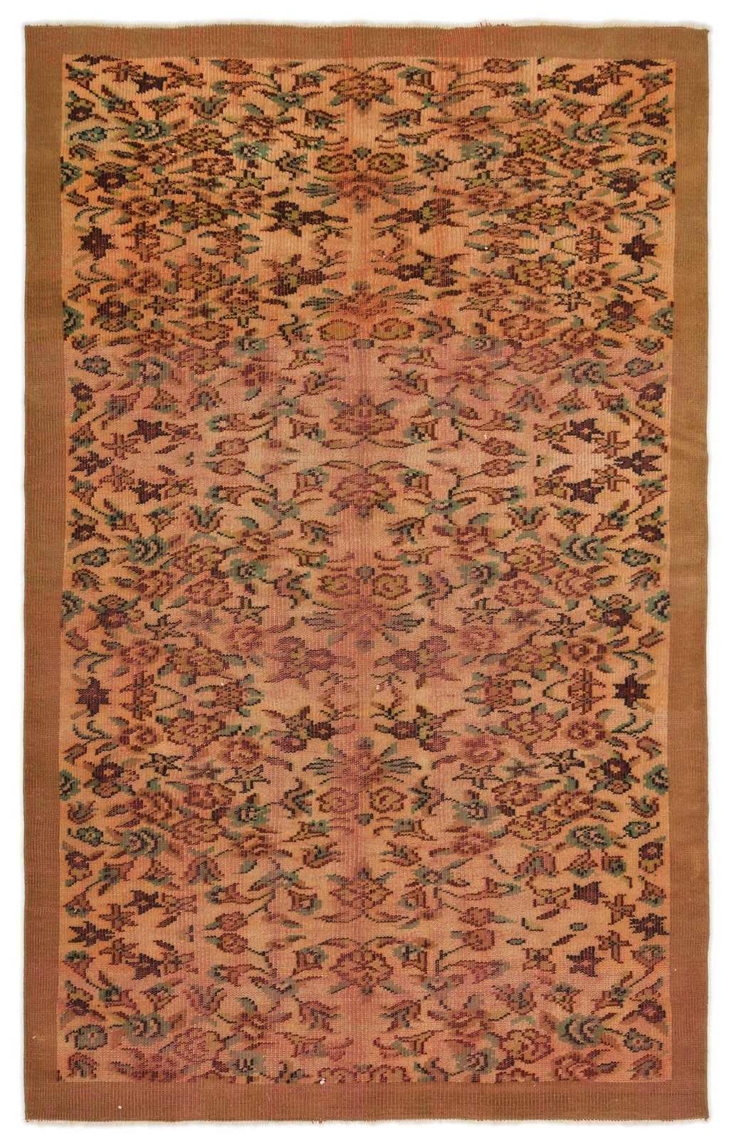 Naturel Over Dyed Vintage Rug 5'6'' x 8'3'' ft 168 x 252 cm