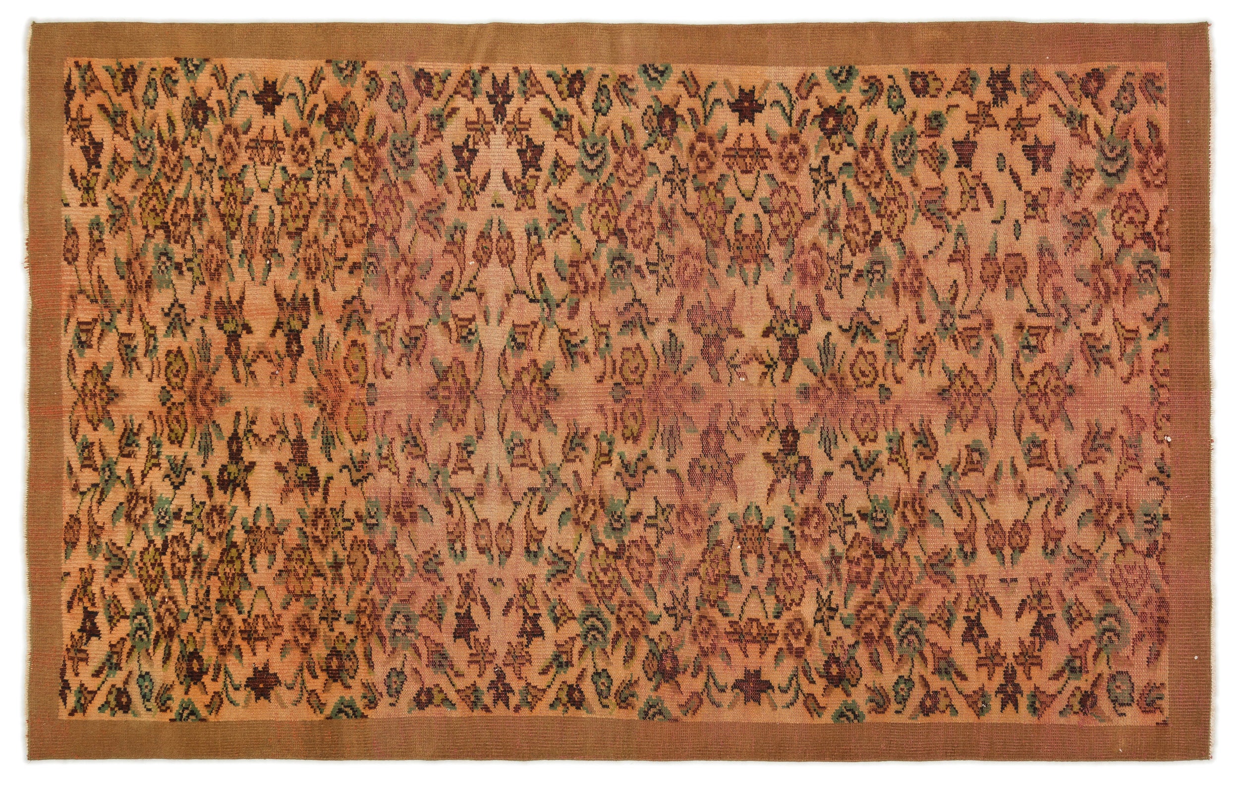 Naturel Over Dyed Vintage Rug 5'6'' x 8'3'' ft 168 x 252 cm