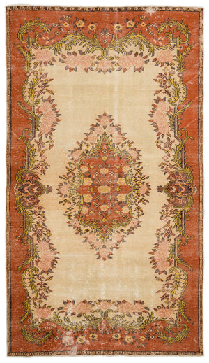 Naturel Over Dyed Vintage Rug 5'8'' x 10'0'' ft 172 x 306 cm