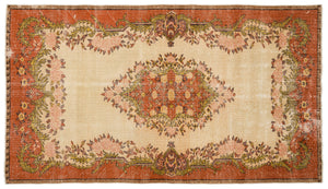 Naturel Over Dyed Vintage Rug 5'8'' x 10'0'' ft 172 x 306 cm