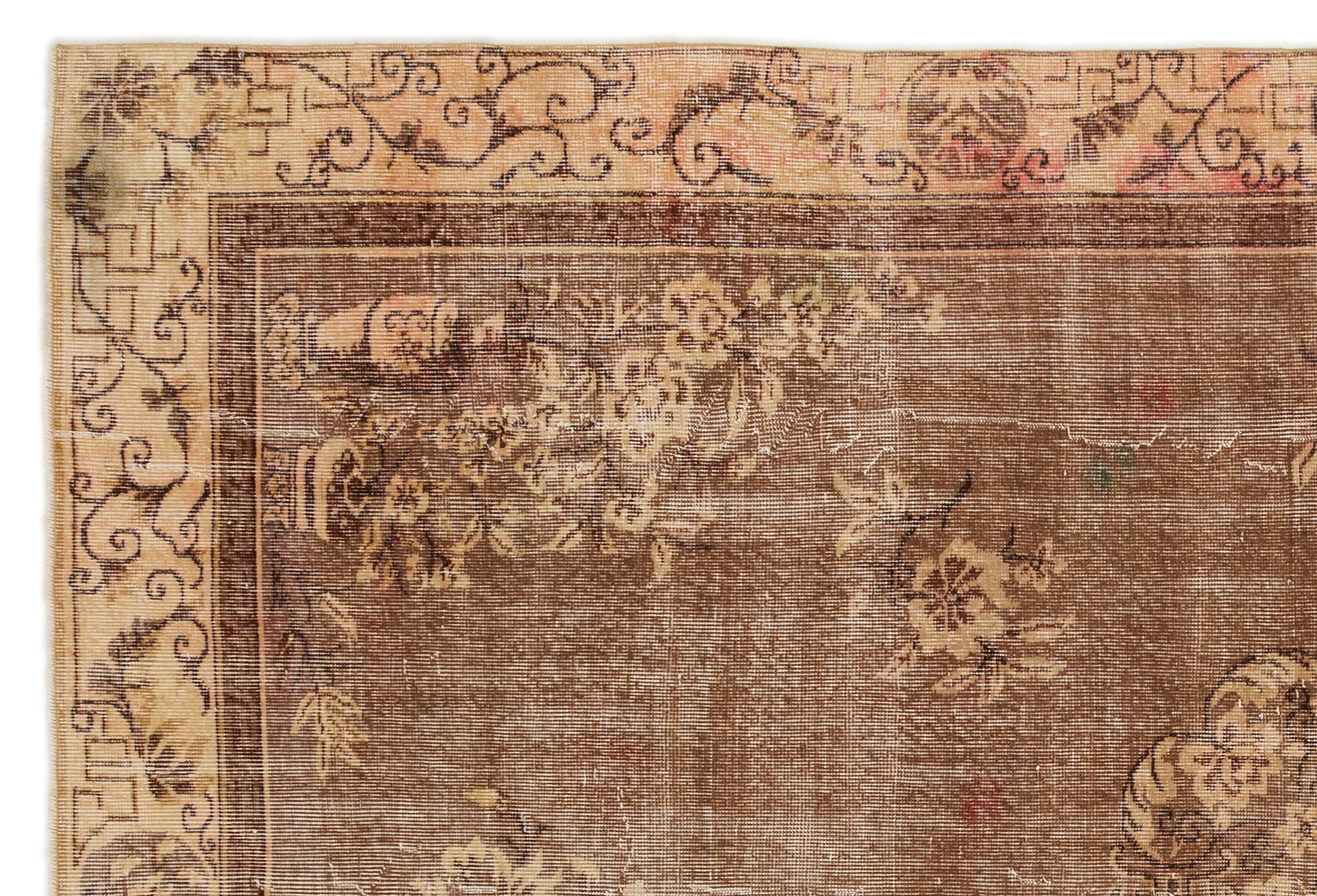 Naturel Over Dyed Vintage Rug 6'4'' x 9'8'' ft 193 x 294 cm