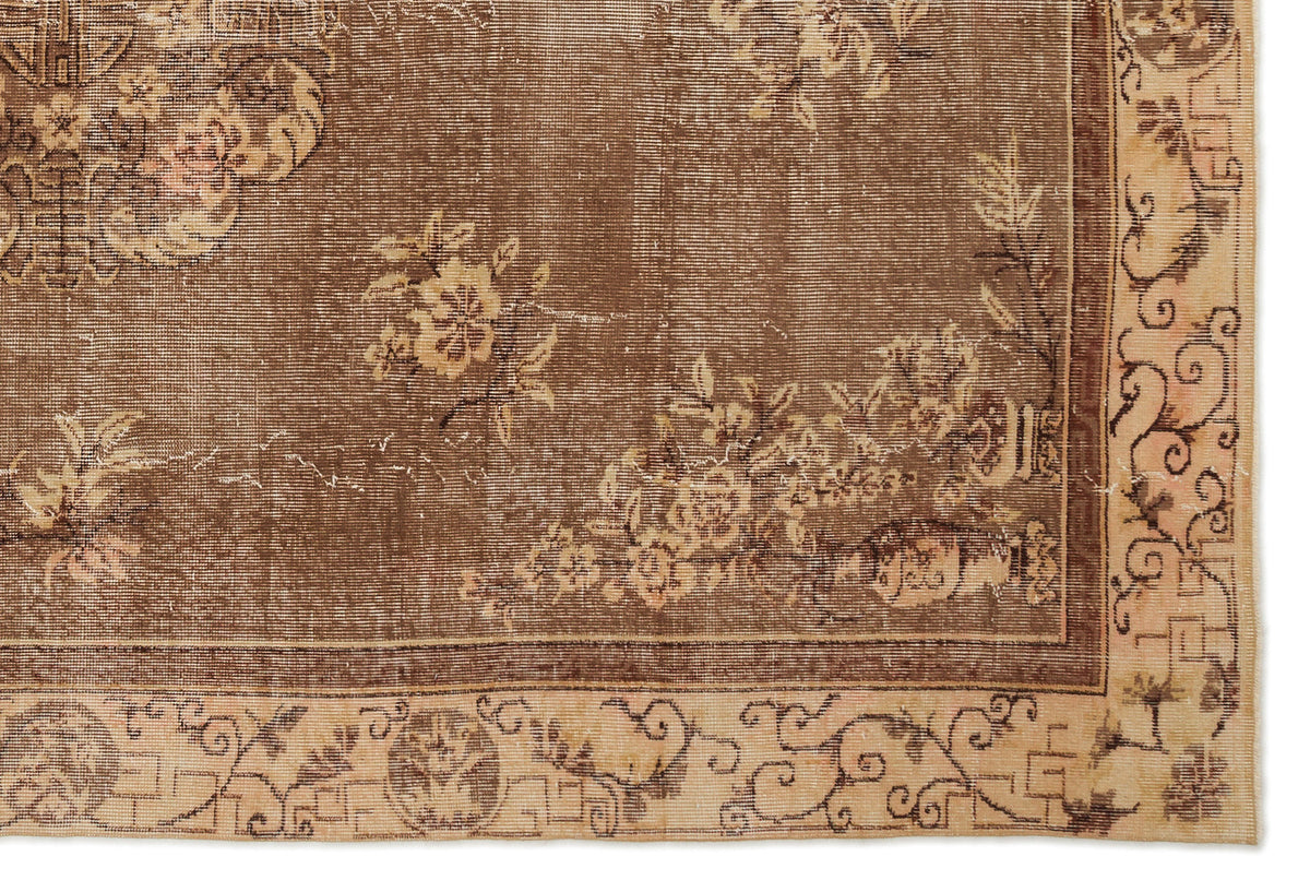 Naturel Over Dyed Vintage Rug 6&#39;4&#39;&#39; x 9&#39;8&#39;&#39; ft 193 x 294 cm