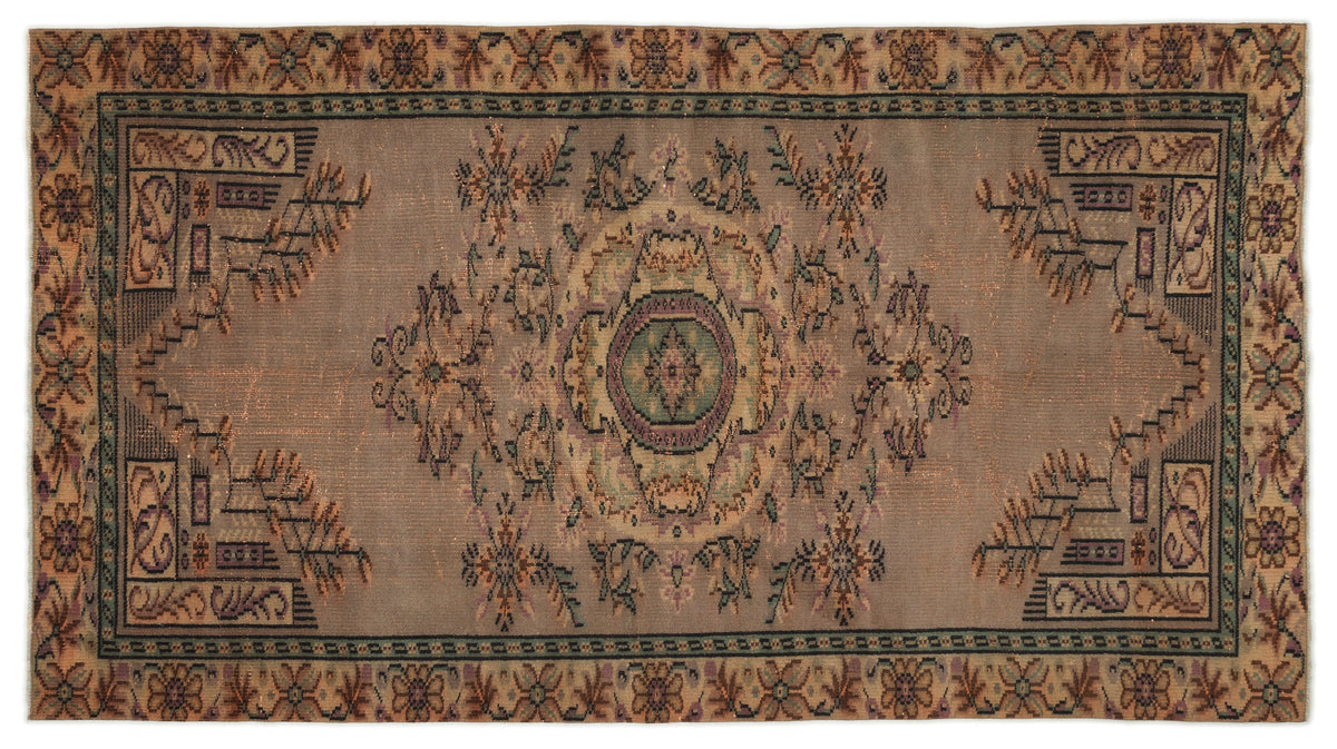 Naturel Over Dyed Vintage Rug 4&#39;4&#39;&#39; x 8&#39;0&#39;&#39; ft 132 x 244 cm