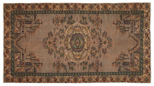 Naturel Over Dyed Vintage Rug 4'4'' x 8'0'' ft 132 x 244 cm