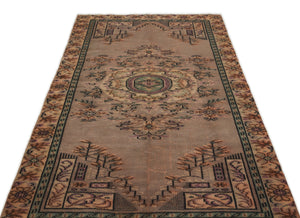 Naturel Over Dyed Vintage Rug 4'4'' x 8'0'' ft 132 x 244 cm