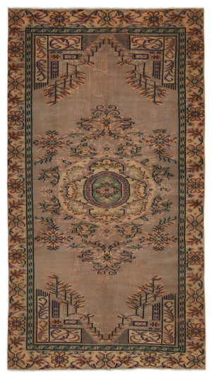 Naturel Over Dyed Vintage Rug 4'4'' x 8'0'' ft 132 x 244 cm