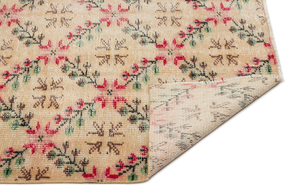 Naturel Over Dyed Vintage Rug 4'10'' x 7'5'' ft 148 x 225 cm