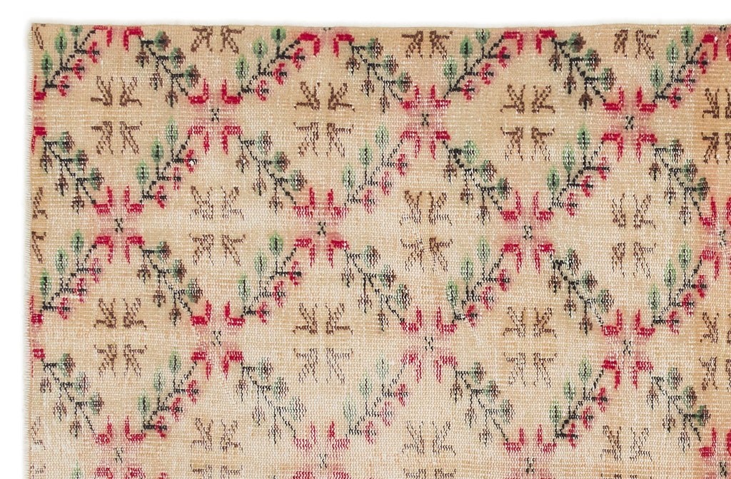 Naturel Over Dyed Vintage Rug 4'10'' x 7'5'' ft 148 x 225 cm