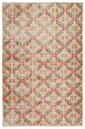 Naturel Over Dyed Vintage Rug 4'10'' x 7'5'' ft 148 x 225 cm