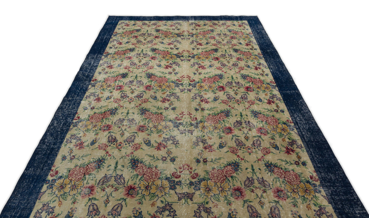Naturel Over Dyed Vintage Rug 6&#39;2&#39;&#39; x 9&#39;9&#39;&#39; ft 188 x 297 cm