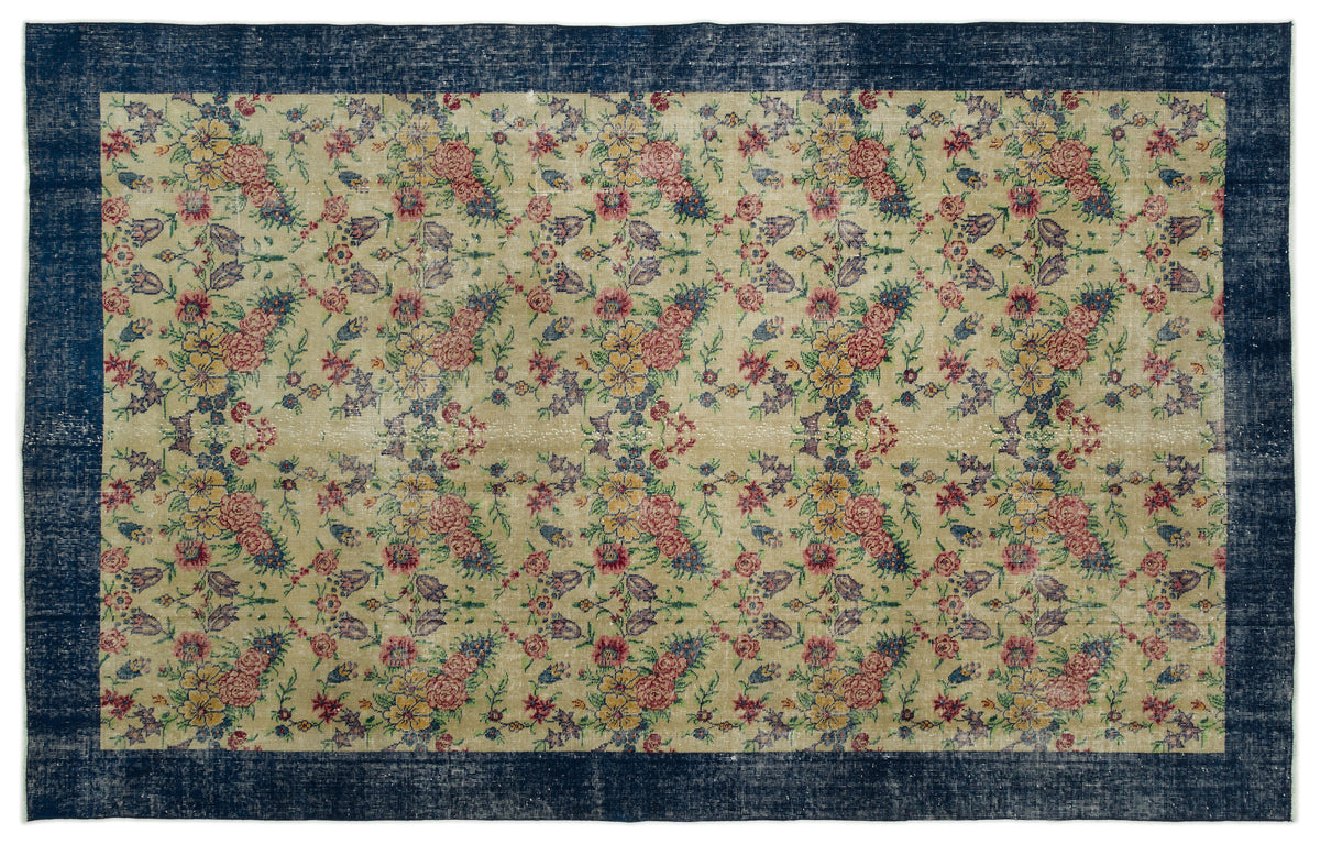 Naturel Over Dyed Vintage Rug 6&#39;2&#39;&#39; x 9&#39;9&#39;&#39; ft 188 x 297 cm