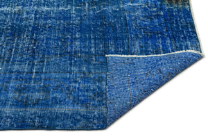 Blue Over Dyed Vintage Rug 6'6'' x 10'0'' ft 198 x 305 cm