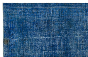 Blue Over Dyed Vintage Rug 6'6'' x 10'0'' ft 198 x 305 cm