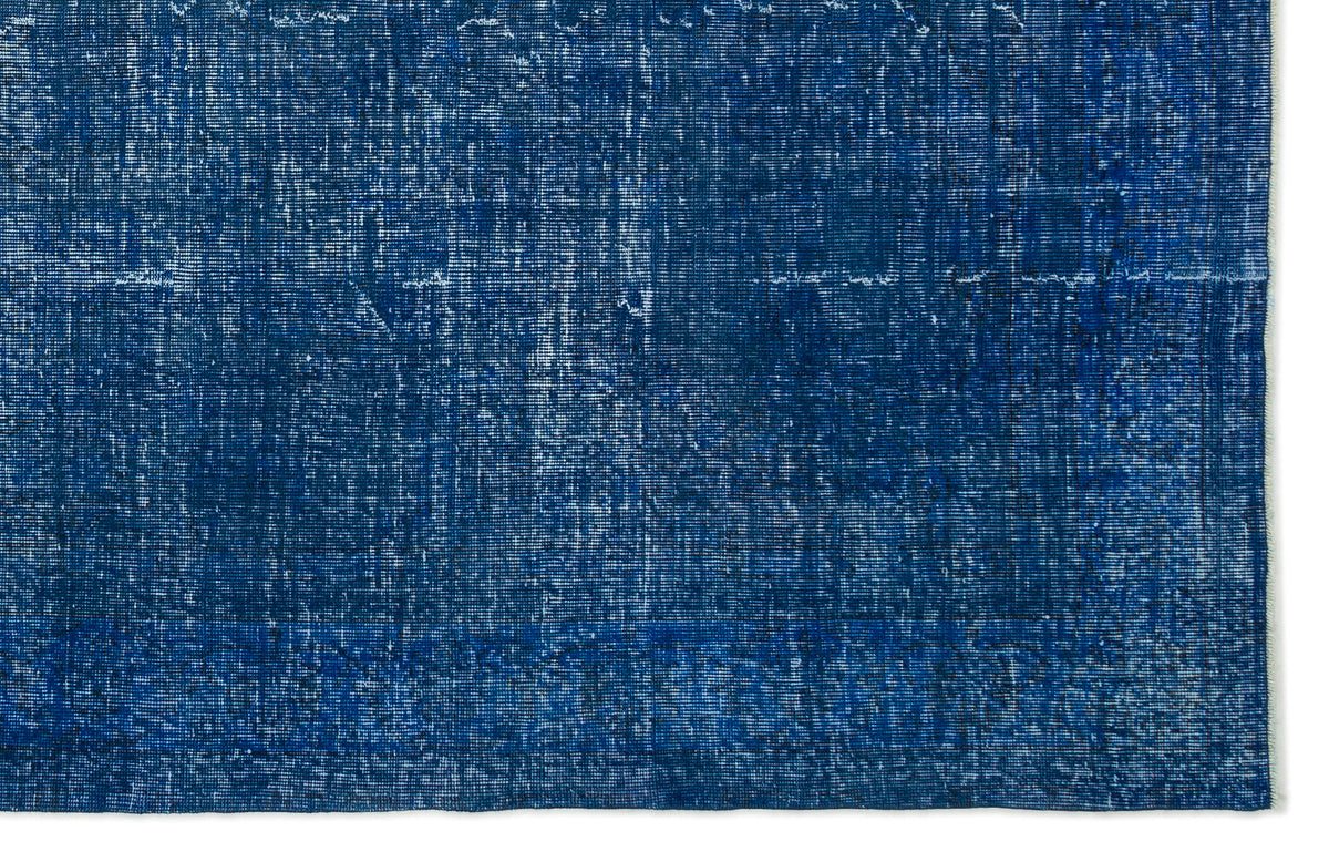 Blue Over Dyed Vintage Rug 6&#39;6&#39;&#39; x 10&#39;0&#39;&#39; ft 198 x 305 cm