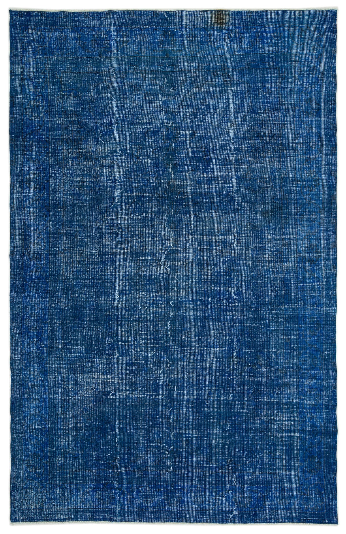 Blue Over Dyed Vintage Rug 6&#39;6&#39;&#39; x 10&#39;0&#39;&#39; ft 198 x 305 cm