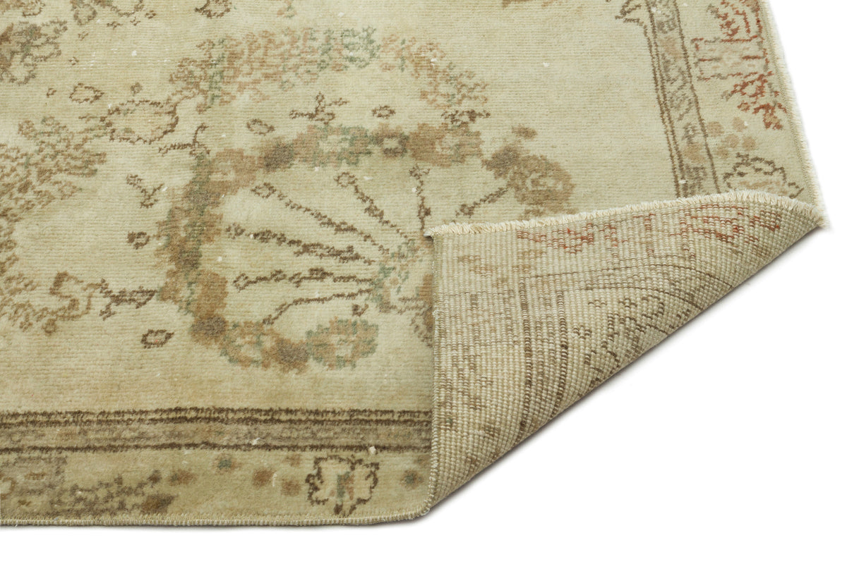 Naturel Over Dyed Vintage Rug 5&#39;3&#39;&#39; x 8&#39;8&#39;&#39; ft 160 x 263 cm