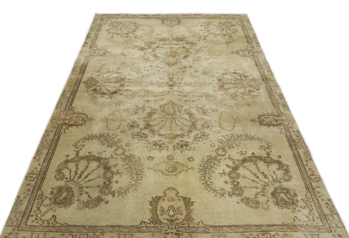 Naturel Over Dyed Vintage Rug 5&#39;3&#39;&#39; x 8&#39;8&#39;&#39; ft 160 x 263 cm