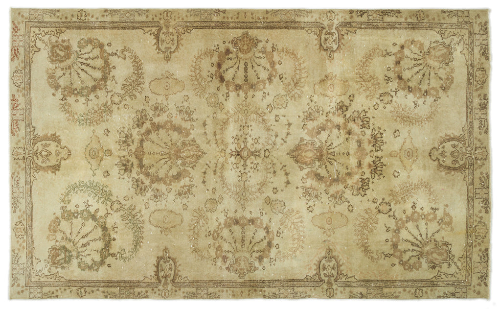 Naturel Over Dyed Vintage Rug 5'3'' x 8'8'' ft 160 x 263 cm