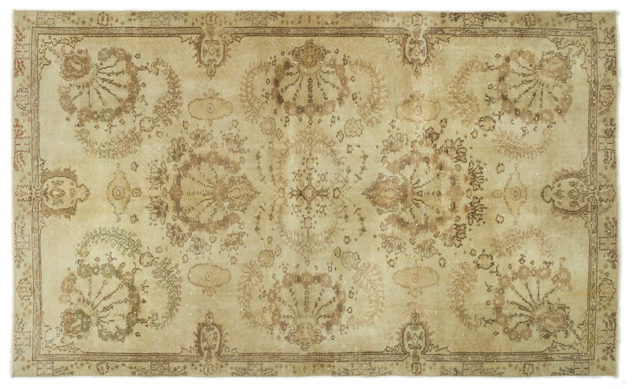 Naturel Over Dyed Vintage Rug 5'3'' x 8'8'' ft 160 x 263 cm