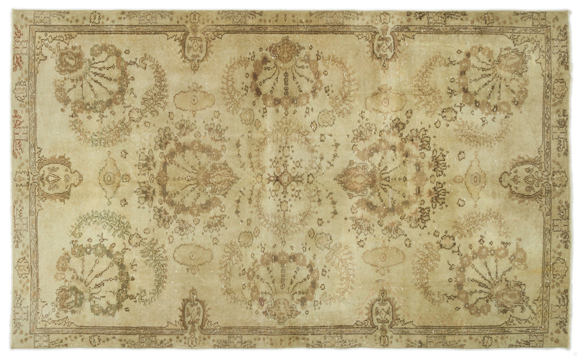 Naturel Over Dyed Vintage Rug 5&#39;3&#39;&#39; x 8&#39;8&#39;&#39; ft 160 x 263 cm