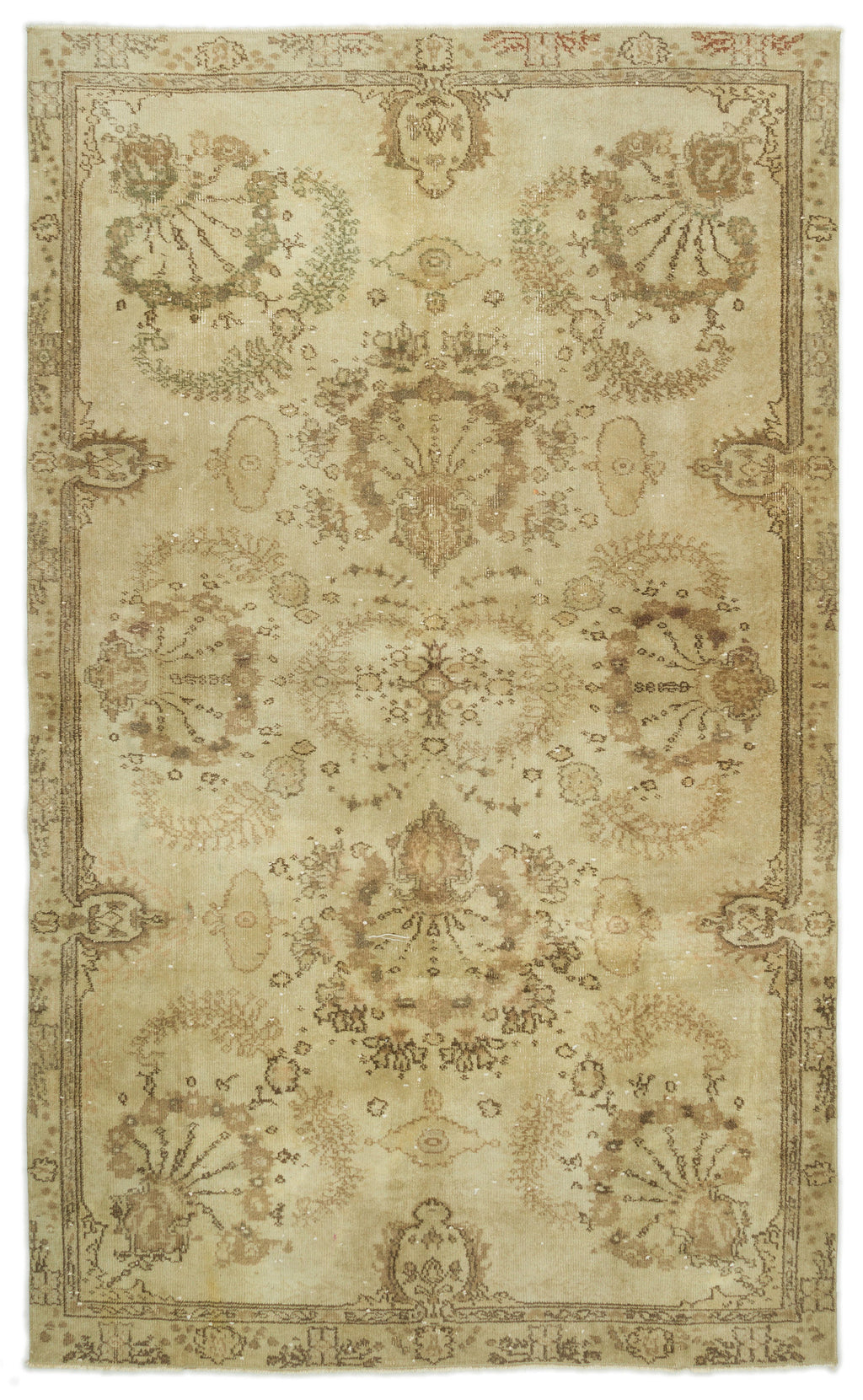 Naturel Over Dyed Vintage Rug 5'3'' x 8'8'' ft 160 x 263 cm