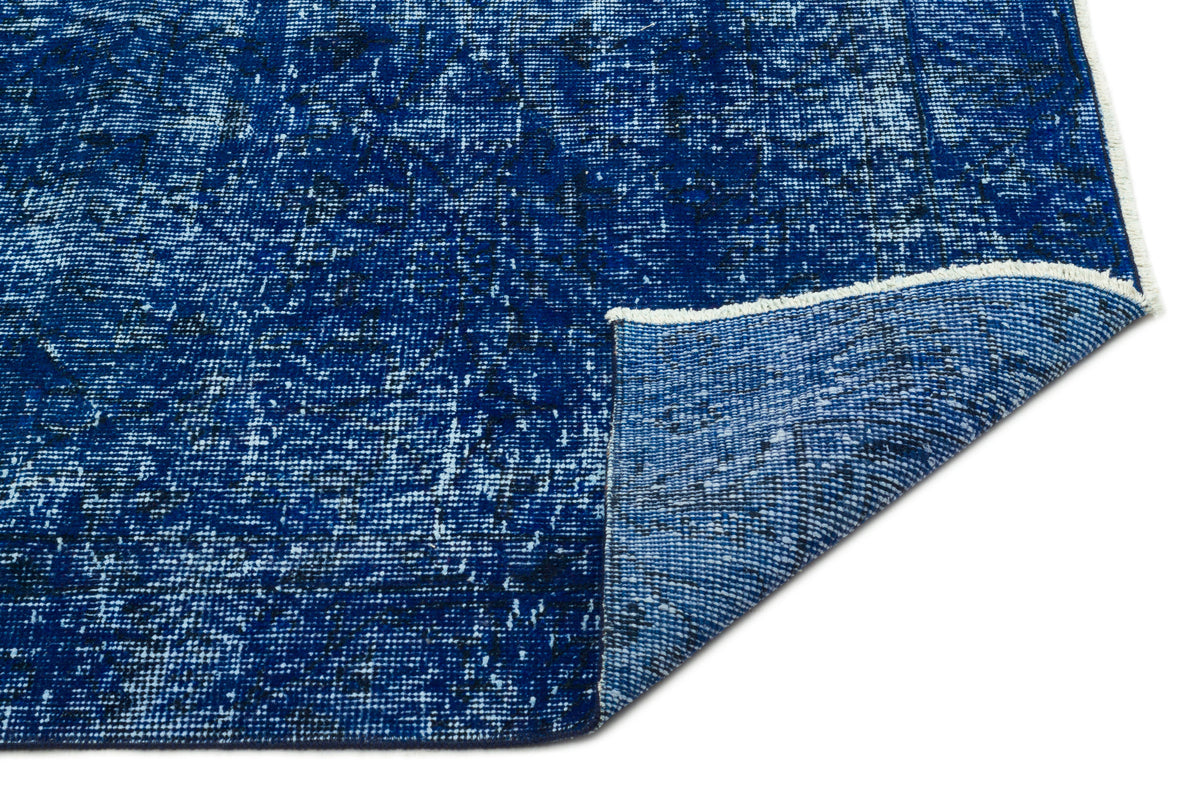 Blue Over Dyed Vintage Rug 6&#39;0&#39;&#39; x 9&#39;6&#39;&#39; ft 184 x 290 cm