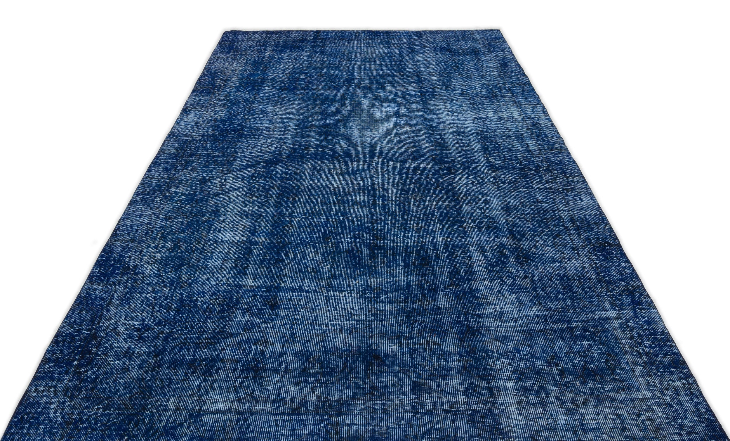 Blue Over Dyed Vintage Rug 6'0'' x 9'6'' ft 184 x 290 cm