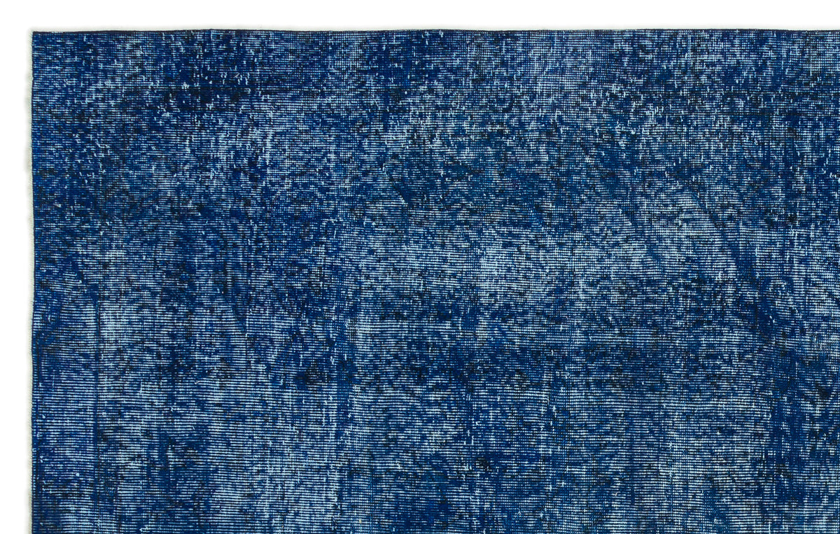 Blue Over Dyed Vintage Rug 6&#39;0&#39;&#39; x 9&#39;6&#39;&#39; ft 184 x 290 cm