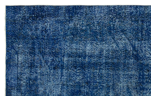 Blue Over Dyed Vintage Rug 6'0'' x 9'6'' ft 184 x 290 cm