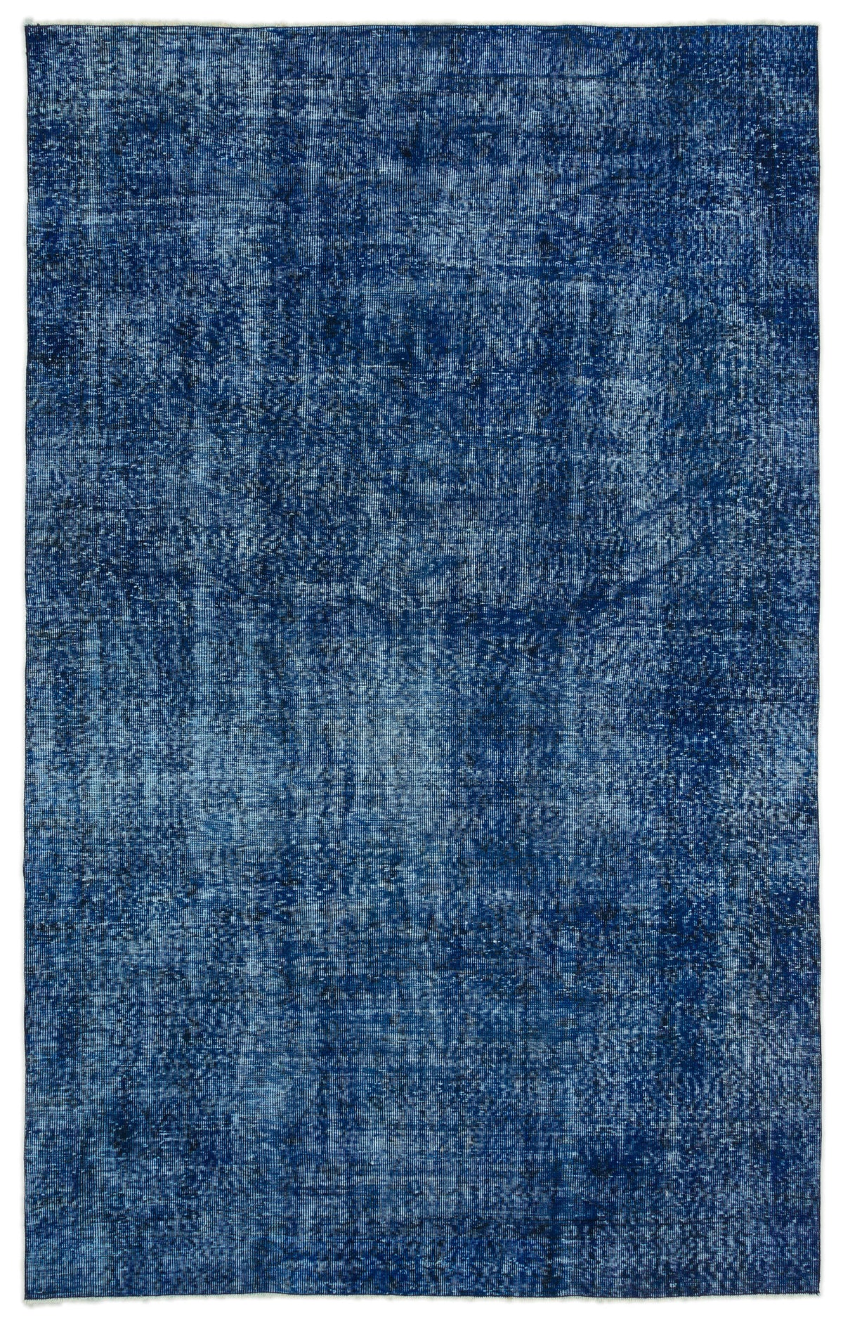 Blue Over Dyed Vintage Rug 6&#39;0&#39;&#39; x 9&#39;6&#39;&#39; ft 184 x 290 cm