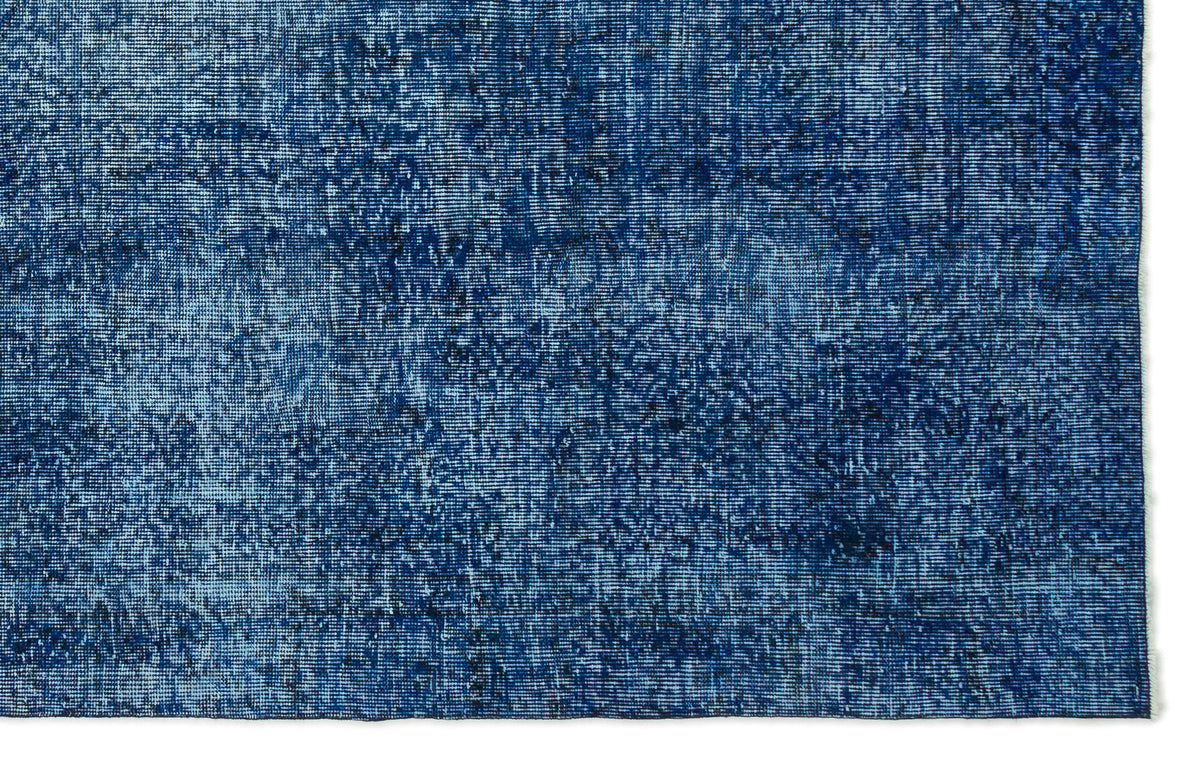 Blue Over Dyed Vintage Rug 6&#39;0&#39;&#39; x 9&#39;6&#39;&#39; ft 184 x 290 cm