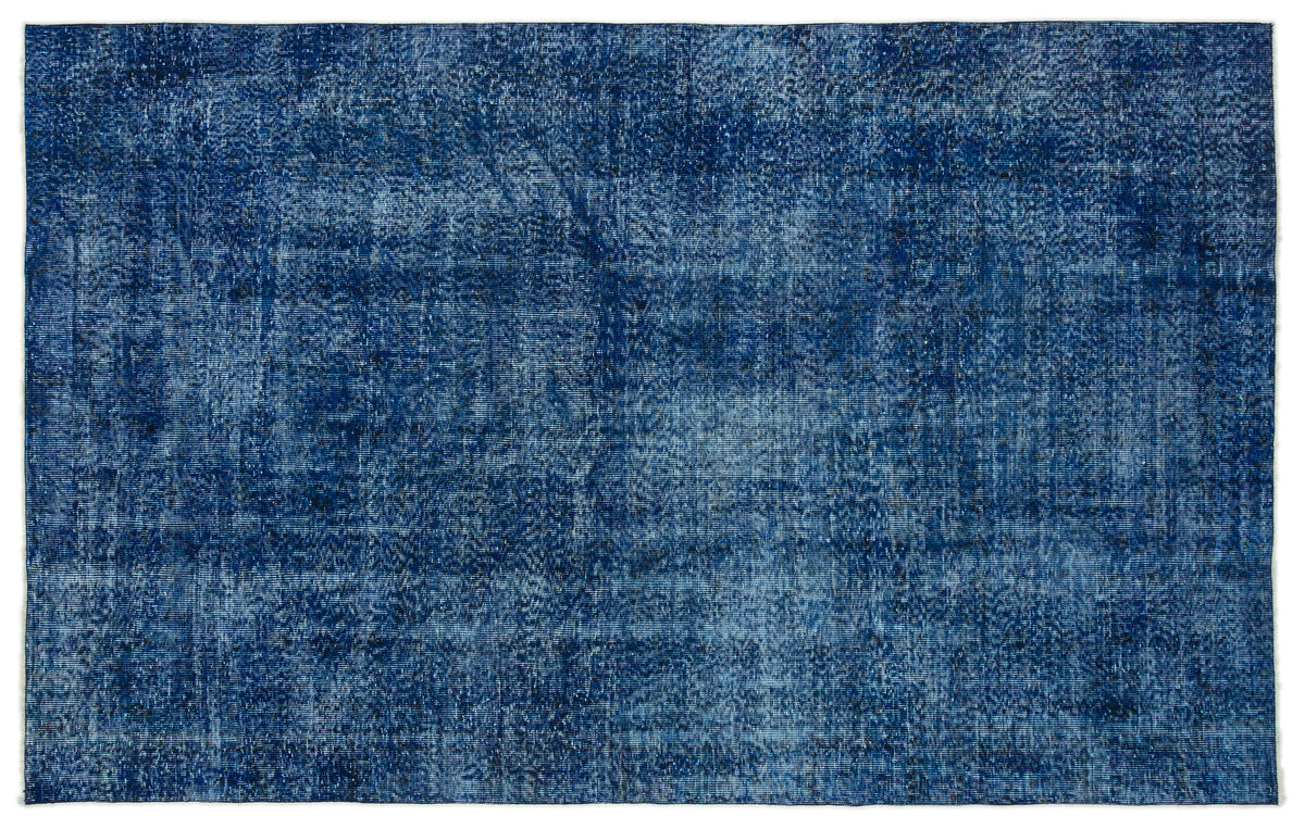 Blue Over Dyed Vintage Rug 6&#39;0&#39;&#39; x 9&#39;6&#39;&#39; ft 184 x 290 cm