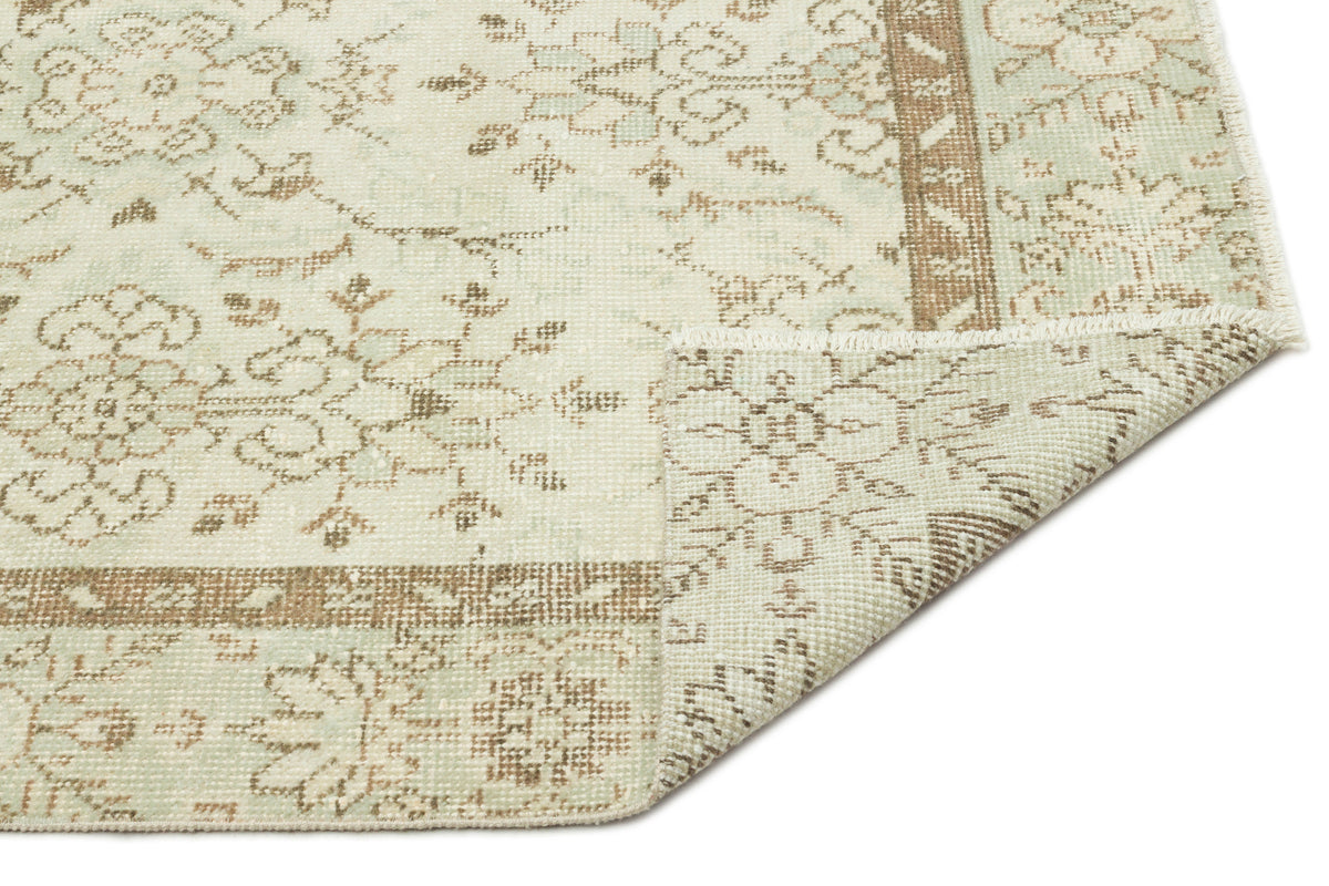 Beige Over Dyed Vintage Rug 5&#39;9&#39;&#39; x 9&#39;11&#39;&#39; ft 176 x 301 cm
