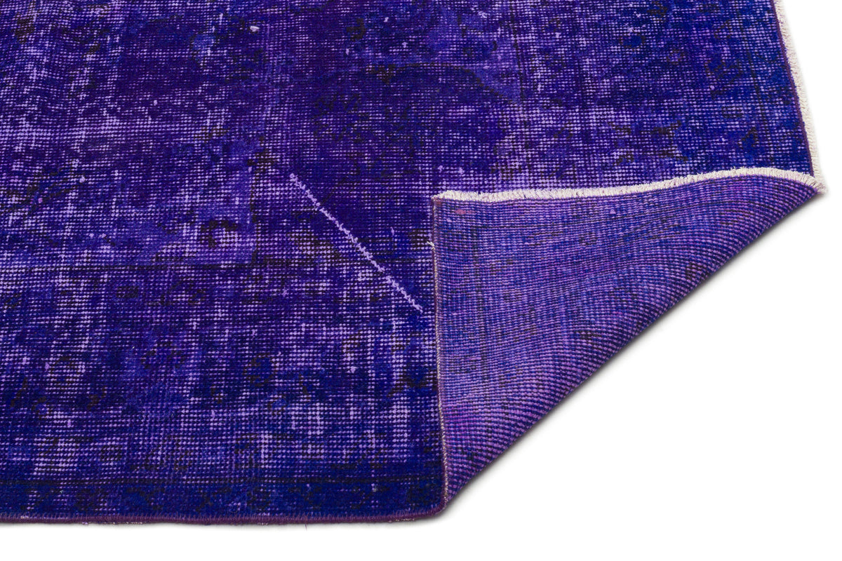 Purple Over Dyed Vintage Rug 6&#39;2&#39;&#39; x 9&#39;9&#39;&#39; ft 188 x 297 cm
