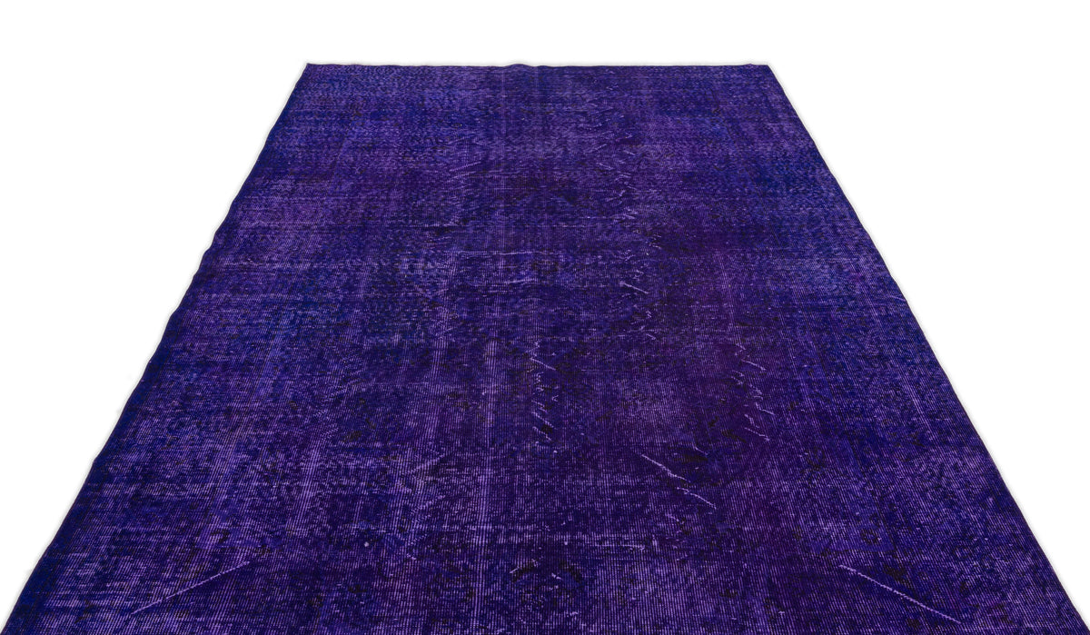 Purple Over Dyed Vintage Rug 6&#39;2&#39;&#39; x 9&#39;9&#39;&#39; ft 188 x 297 cm