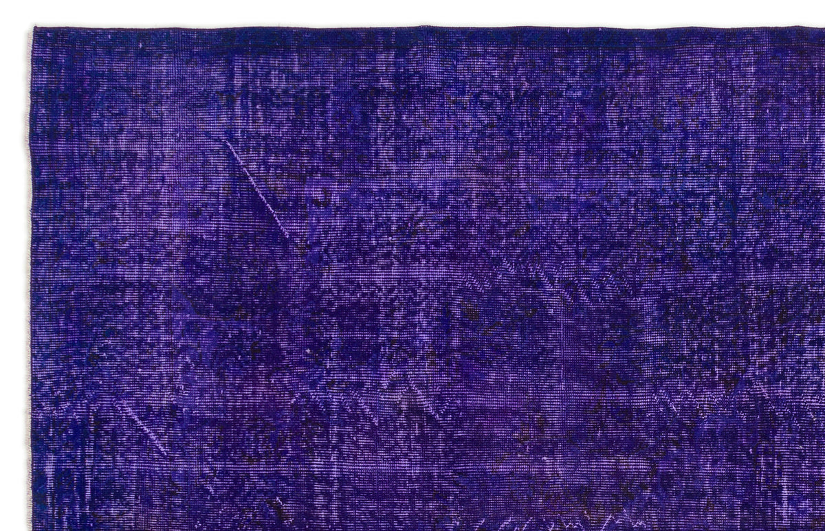 Purple Over Dyed Vintage Rug 6&#39;2&#39;&#39; x 9&#39;9&#39;&#39; ft 188 x 297 cm