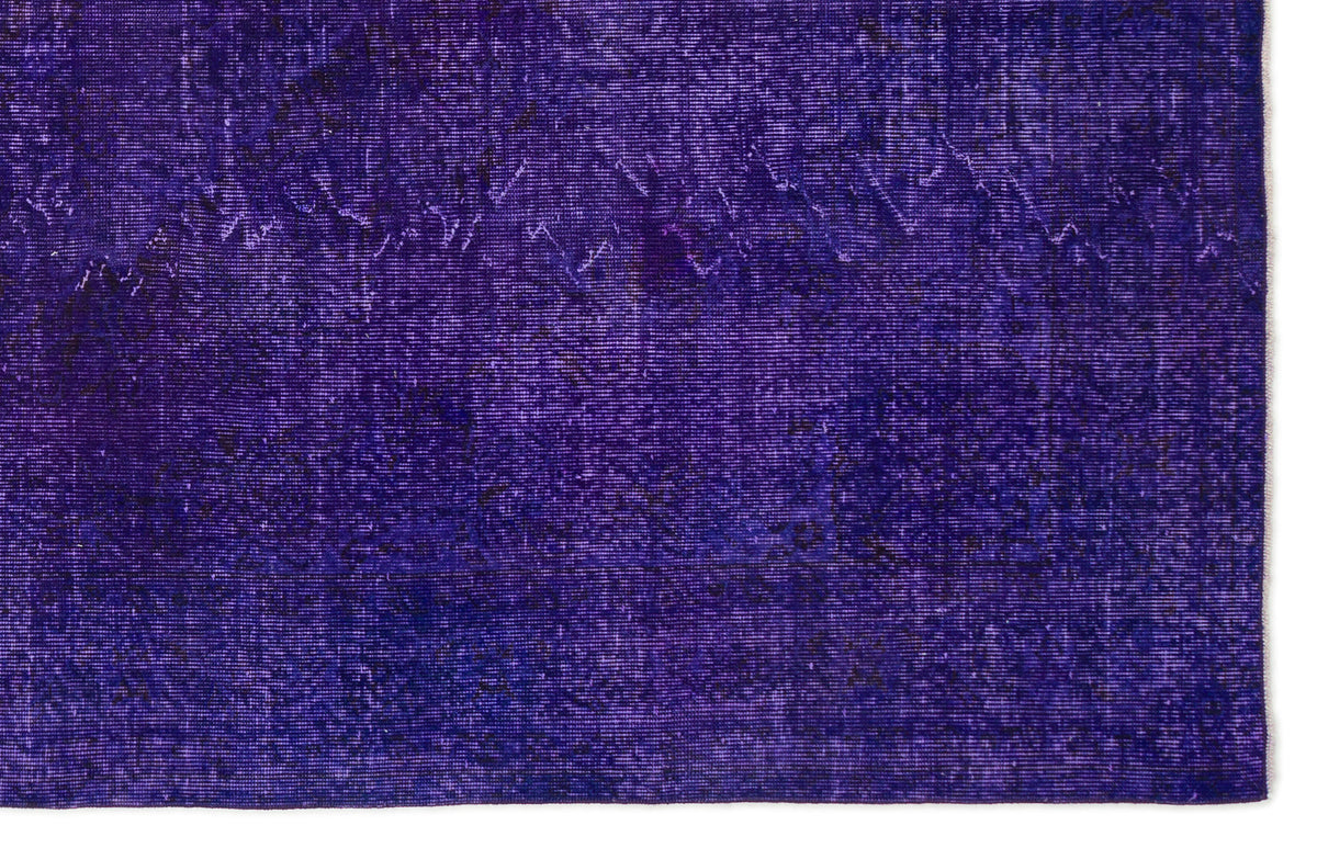 Purple Over Dyed Vintage Rug 6&#39;2&#39;&#39; x 9&#39;9&#39;&#39; ft 188 x 297 cm