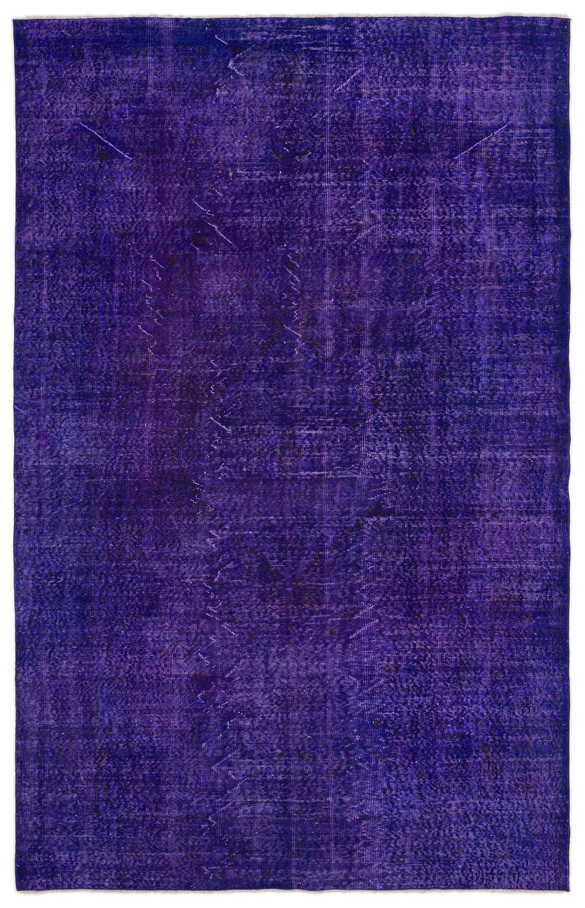 Purple Over Dyed Vintage Rug 6&#39;2&#39;&#39; x 9&#39;9&#39;&#39; ft 188 x 297 cm