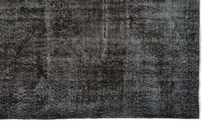 Black Over Dyed Vintage Rug 5'6'' x 9'4'' ft 168 x 285 cm