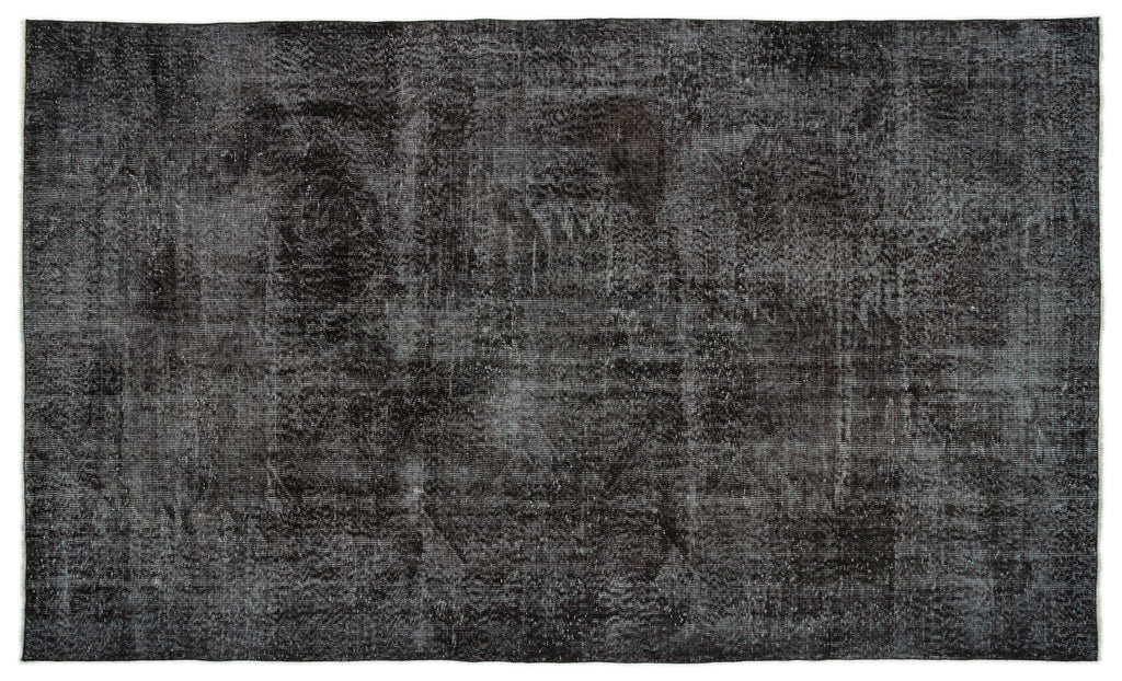 Black Over Dyed Vintage Rug 5'6'' x 9'4'' ft 168 x 285 cm