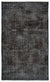 Black Over Dyed Vintage Rug 5'6'' x 9'4'' ft 168 x 285 cm